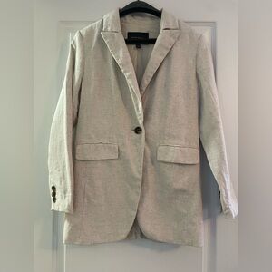 Banana Republic Factory Light Beige Linen Blazer